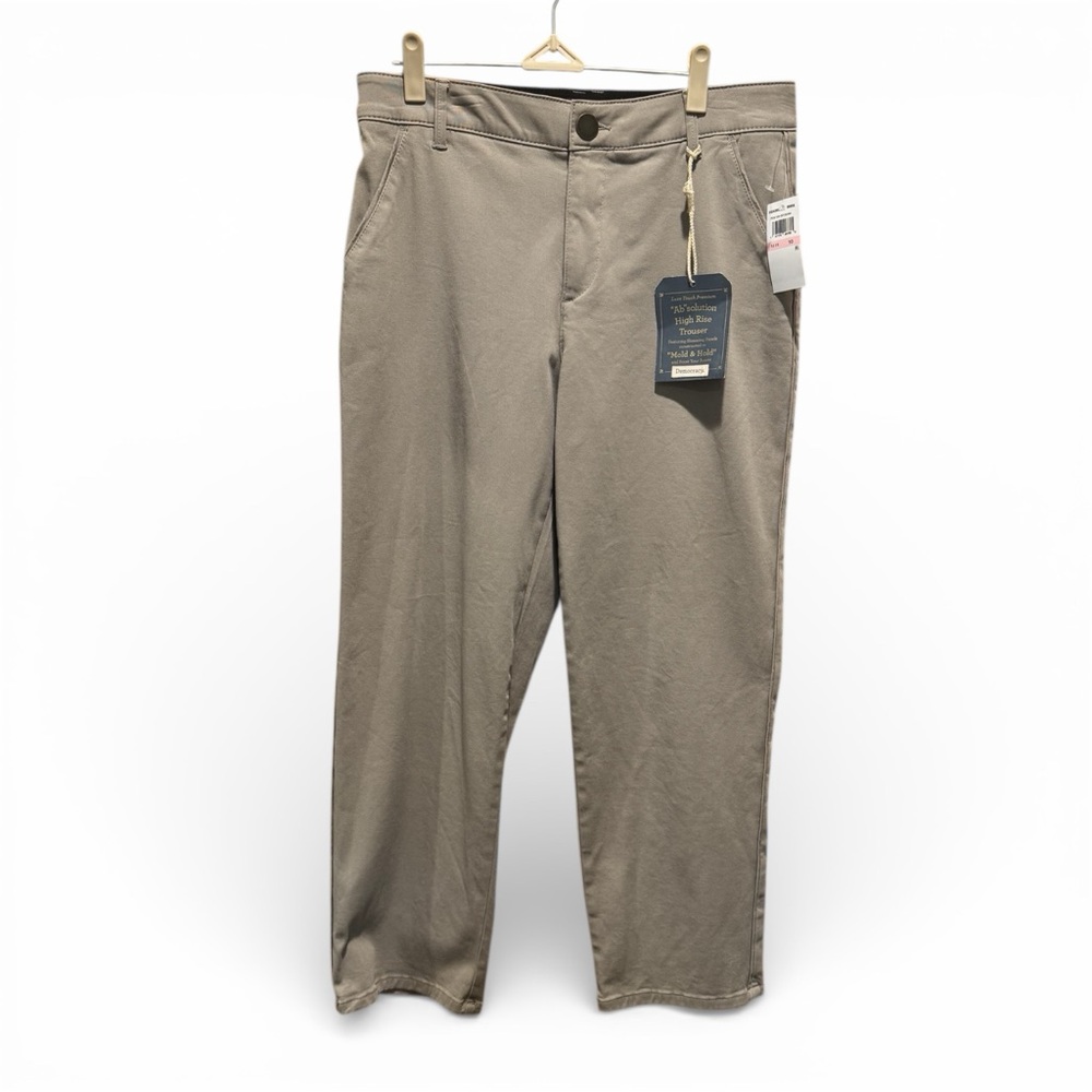 Democracy Trousers Women’s Size 10 Ab Solution High Rise Stretch Pants Tan